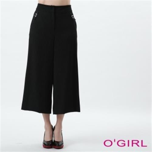 【OGIRL】時尚帥氣寬版褲