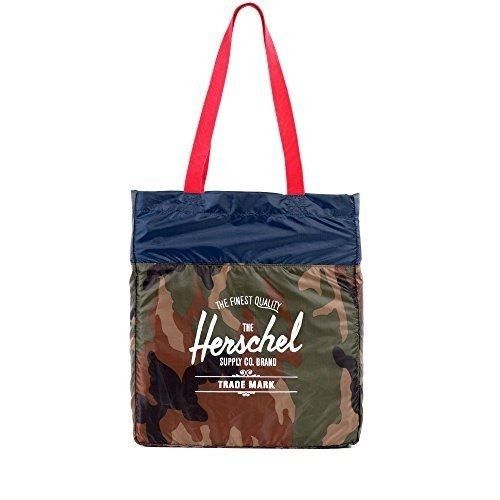 【Herschel】2016時尚綠迷彩色可壓縮手提包(預購)