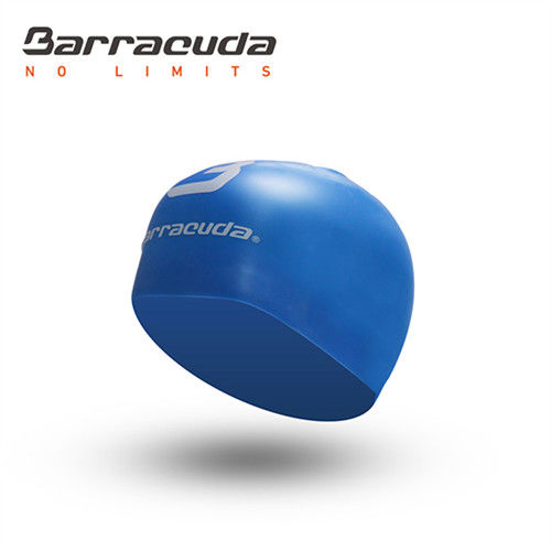 美國Barracuda巴洛酷達成人矽膠3D泳帽-藍色