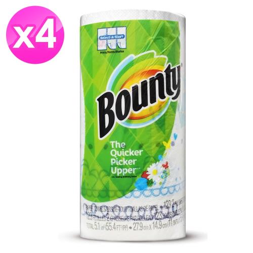美國 Bounty 廚房清潔紙巾-隨意撕(123張) 4入組