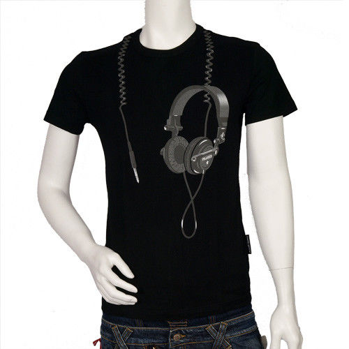 Frankie morello 耳機造型 T-shirt(黑)