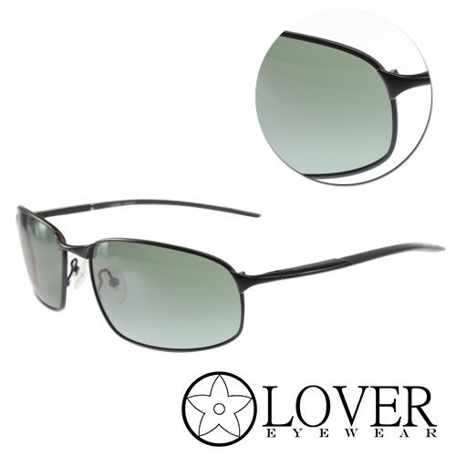 【Lover】墨綠長方金屬黑框太陽眼鏡(9315-C02)
