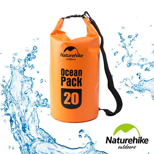 Naturehike 500D戶外超輕量防水袋 收納袋 漂流袋20L 橙色