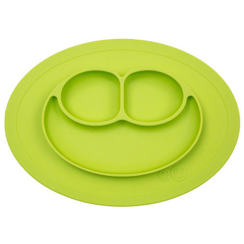 美國EZPZ矽膠防滑餐盤-蘋果綠(迷你版)