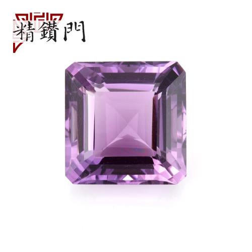 【精鑽門】方形紫色水晶裸石 13.46克拉