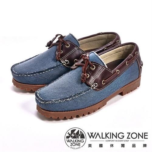 【WALKING ZONE】情侶款復刻拼接雷根鞋(藍色) -男鞋_(男女款尺寸皆有)