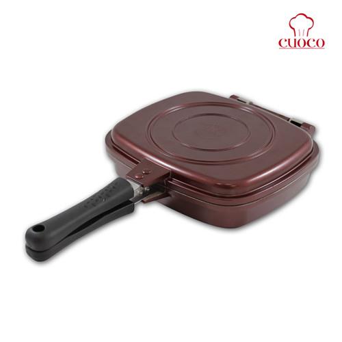 【CUOCO】韓國原裝Pandora s box盒型熱循環不沾雙面煎烤鍋