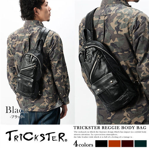 【TRICKSTER】日本品牌 斜背包 腳踏車包 A5 單肩後背包 側背包 經典皮革感 都會潮流【tr51】