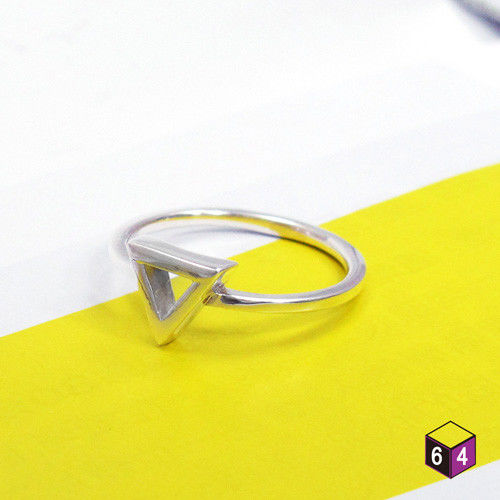 ART64 戒指 Shape造型系列-鏤空三角 925純銀戒指