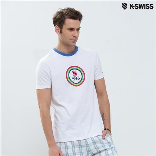 K-Swiss Graphic Tee印花短袖T恤-男-白
