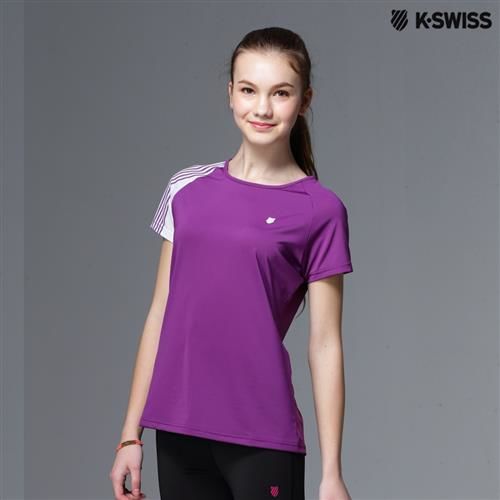 K-Swiss Match CS A專業網球T恤-女-紫  S-XXL
