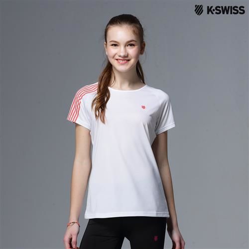 K-Swiss Match CS A專業網球T恤-女-白 S-XXL