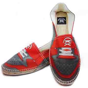 【BSIDED男鞋】BSIDED Fixie Red 仿真時尚設計印刷休閒鞋(紅灰)