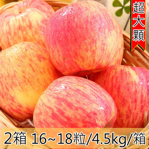 【一等鮮】智利蘋果2箱〈16~18粒/4.5公斤/箱〉