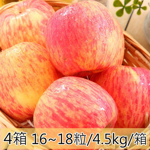 【一等鮮】智利蘋果4箱〈16~18粒/4.5公斤/箱)