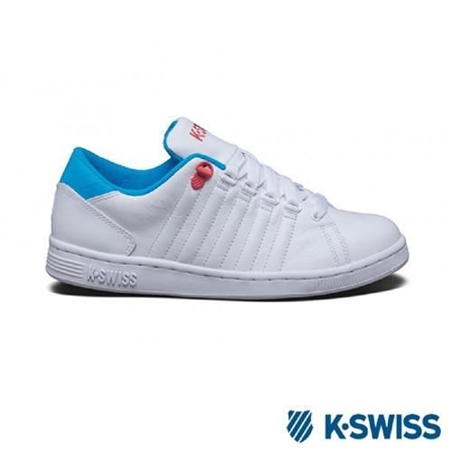  K-Swiss Lozan III經典休閒鞋-女-白/藍