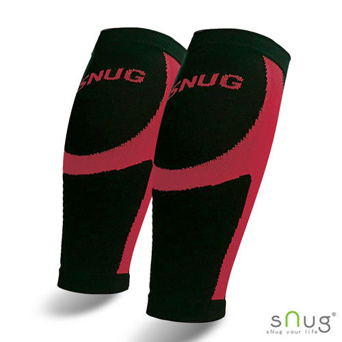 【SNUG運動壓縮系列】 健康運動壓縮小腿套 （深紅 S/M/L/XL/XXL)