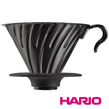 HARIO V60亮黑金屬濾杯(1~4杯) / VDM-02BC