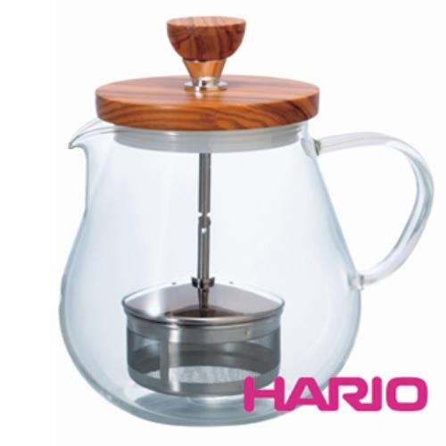 【HARIO】橄欖木濾壓茶壺700ml(TEO-70-OV)網