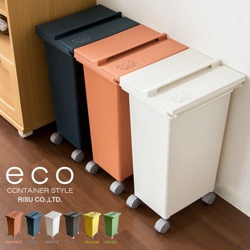 日本 eco container style 機能型三開式垃圾桶(21L) - 共5色