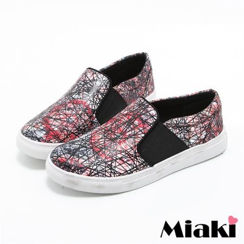 【Miaki】MIT 懶人鞋韓系街頭潮流平底休閒懶人包鞋 (花布)