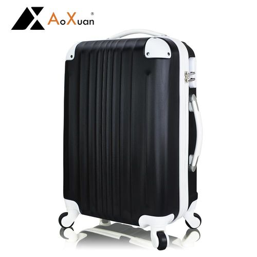 【AoXuan】玩色人生20吋ABS防刮耐磨行李箱/登機箱-時尚黑/白