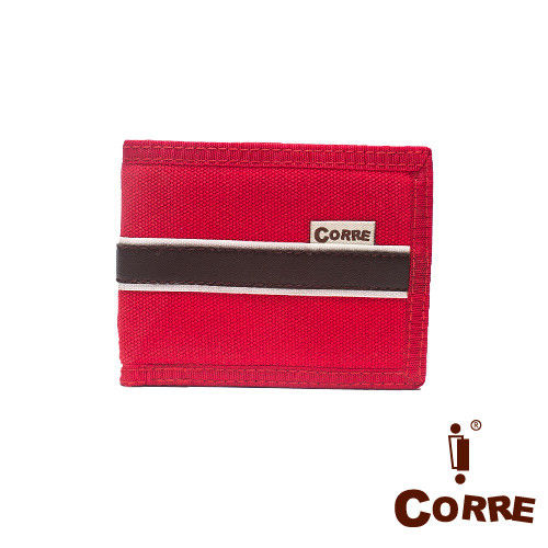 CORRE - 自我風格MIT原色系對折扣式短夾-共2色