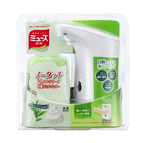 日本 MUSE 無接觸感應式洗手泡泡機組合( 綠茶香 )