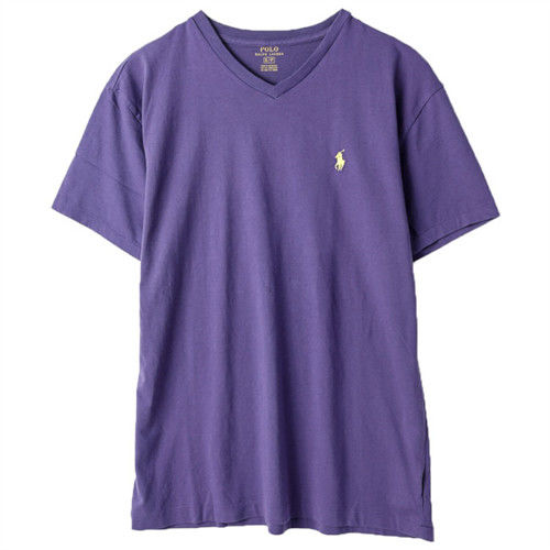 Ralph Lauren 男士短袖V領T恤經典款 紫(S-XL)