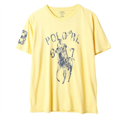 Ralph  Lauren 馬球3號圓領短袖T恤經典款 黃(S-XL)