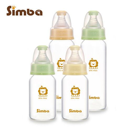 【小獅王辛巴】超輕鑽標準玻璃奶瓶超值組(2大2小)