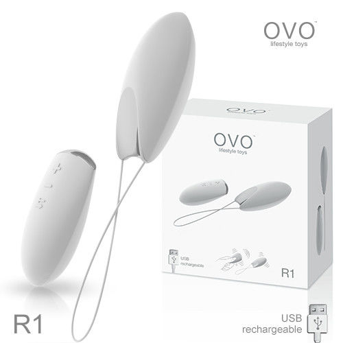 德國OVO R1 樂佩 7段變頻 多功能 陰蒂刺激無線遙控跳蛋 充電式 白