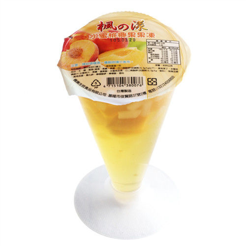 楓漾 高腳杯水蜜桃椰果果凍(225gX12杯/箱)