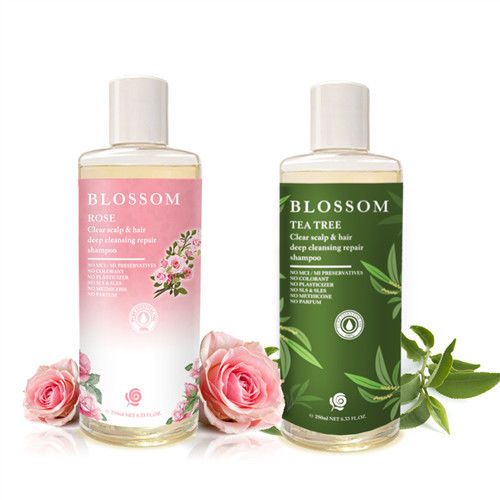 【BLOSSOM】玫瑰植萃修護潤澤養髮精華洗髮精250ML(送茶樹深層淨化洗髮精)