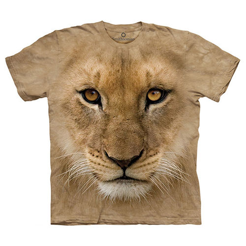 【摩達客】(預購)美國進口The Mountain Smithsonian系列小幼獅臉 純棉環保短袖T恤