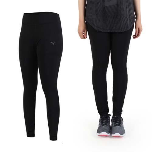 【PUMA】女訓練系列全長緊身長褲-慢跑 路跑 健身 黑銀