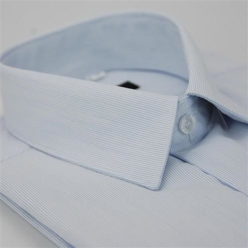 【金安德森】淺藍直條紋長袖襯衫