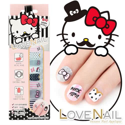 LOVE NAIL-Hello Kitty x LOVE NAIL限定版指甲油貼-淑女紳士條紋