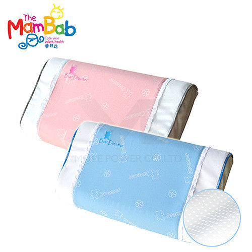 《Mambab-夢貝比》銀離子抗菌兒童透氣孔乳膠枕 -雙色
