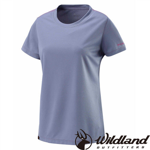 【荒野wildland】女S-XL疏水纖維圓領排汗衣 中灰色 (W1623-92)