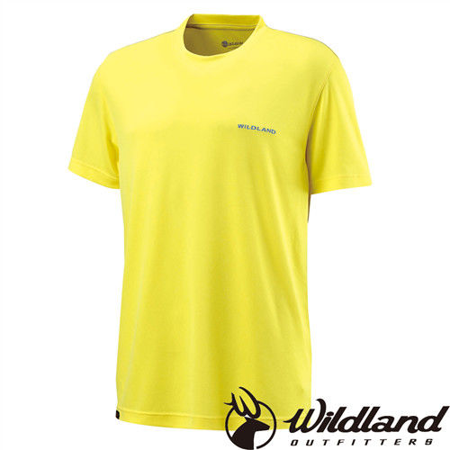 【荒野wildland】男疏水纖維圓領排汗衣 黃色 (W1626-35)