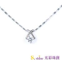 【光彩珠寶】GIA0.5克拉 F VS2 日本鉑金鑽石項鍊墜飾 幸福閃光