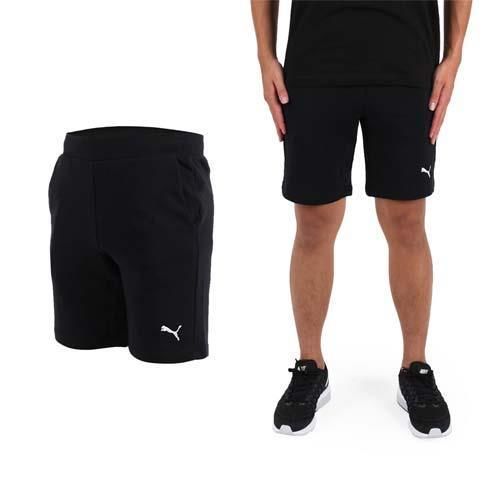 【PUMA】男素色9吋短褲-慢跑 路跑 健身 訓練 黑白  70%棉30%聚脂纖維