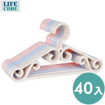 【LIFECODE】兒童音符衣架(40入) 3色隨機出貨 