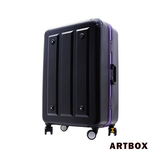 ARTBOX 暗影獵人20吋 ABS鑽石紋撞色鋁框行李箱一魅力紫