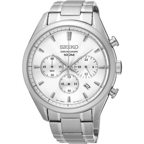 SEIKOCS系列都會計時腕錶-銀/42mm8T63-00C0S(SSB221P1)