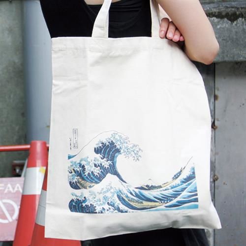 【SEIO】帆布包 環保包 日本經典 SEIO 自定款環保帆布包 浮世繪 日本經典 神奈川沖浪裏 手拿肩背包