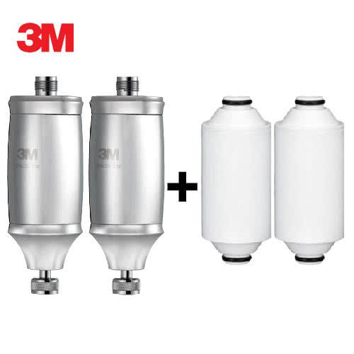 《3M》全效沐浴過濾器SFKC01-CN1-二入+替換濾心二入(共四入濾心)