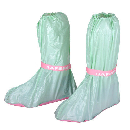 輕便型高筒防水雨鞋套-果綠(超值4入組)