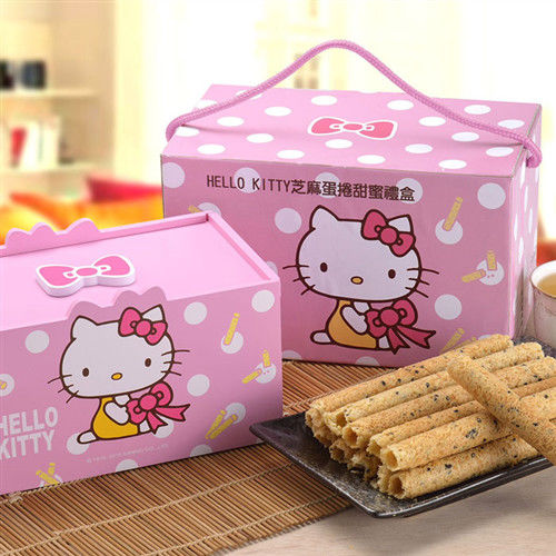 Hello Kitty芝麻蛋捲禮盒(甜蜜版)(2盒)